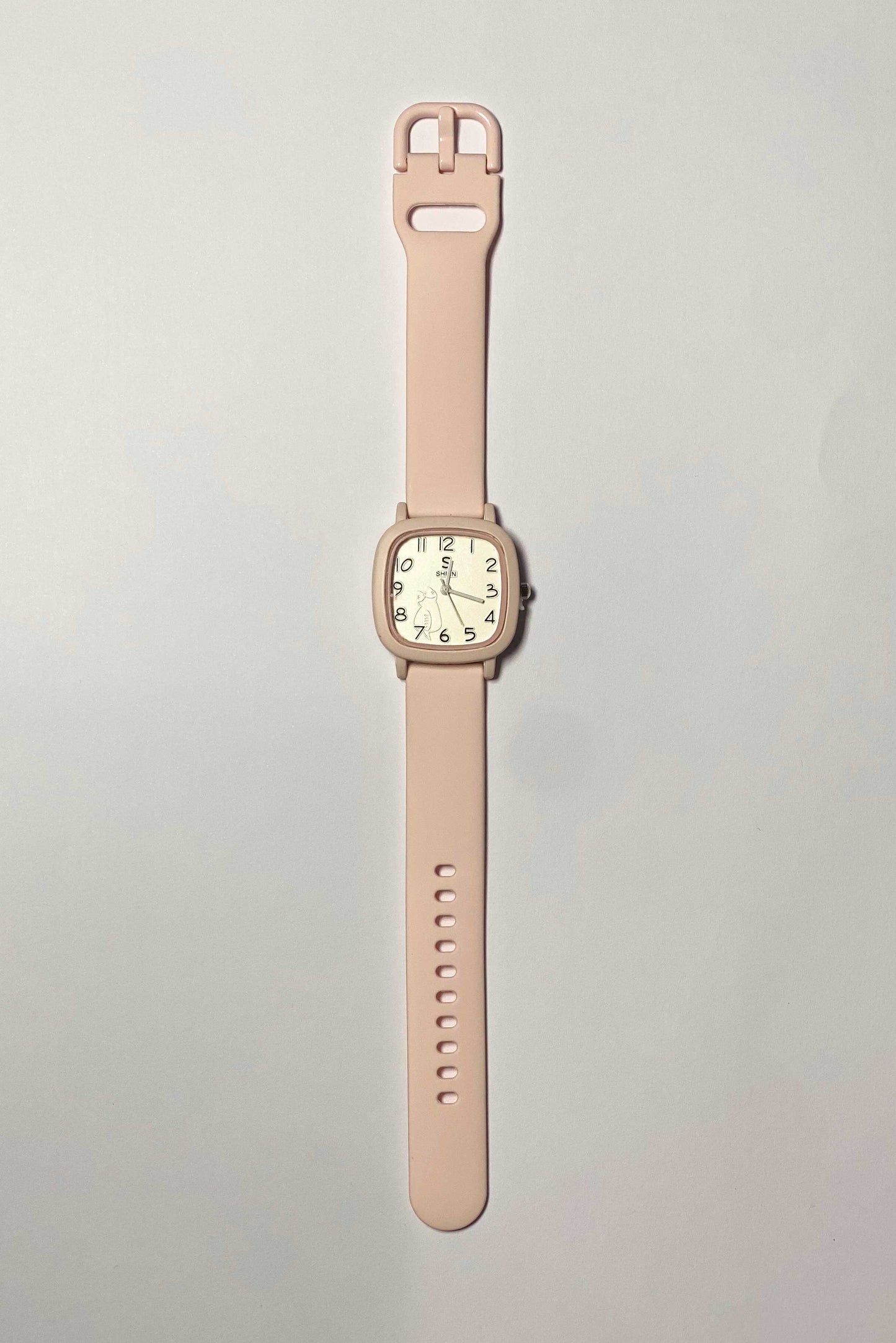 Minimalist Blush Pink Square Watch