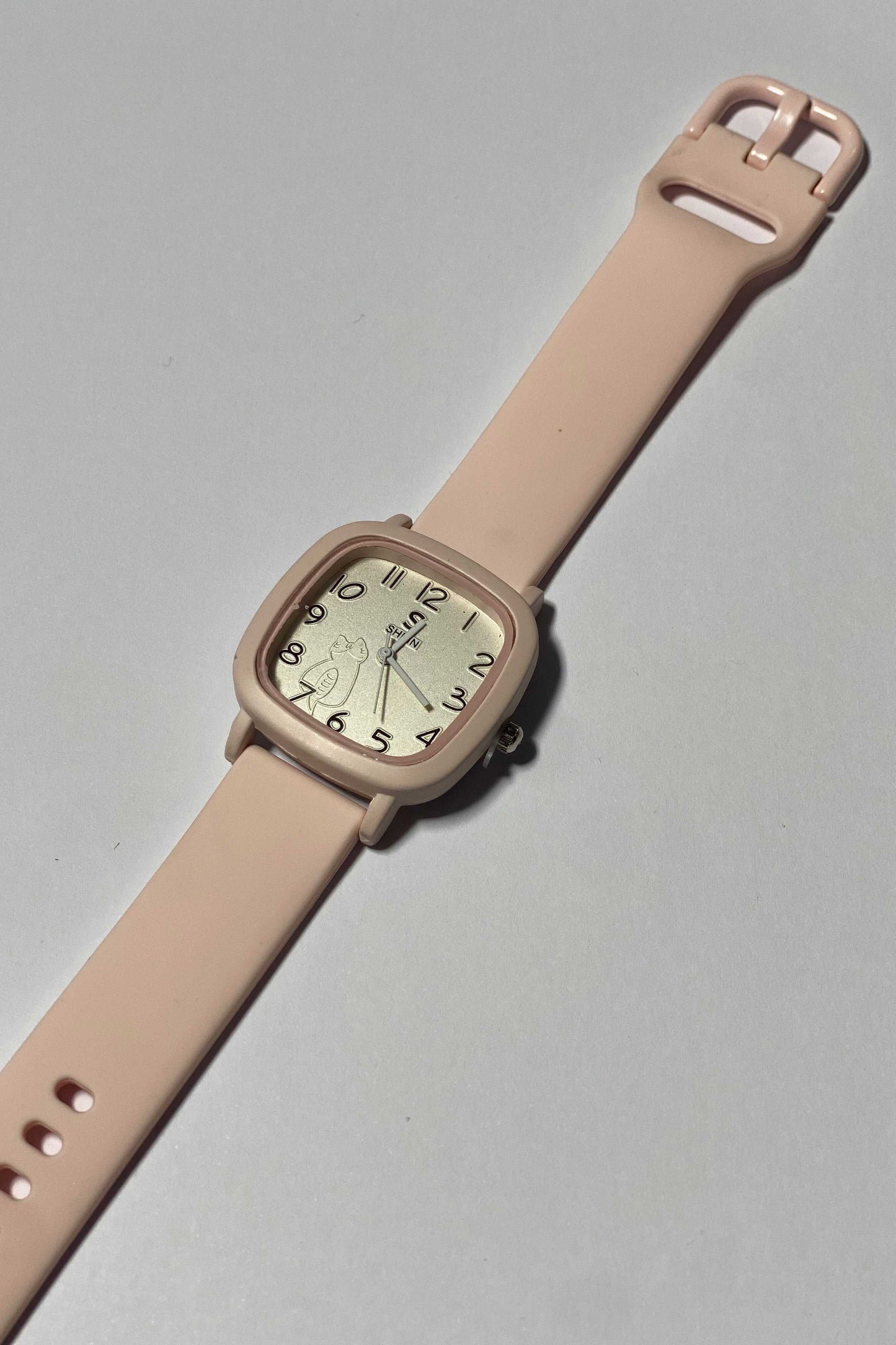 Minimalist Blush Pink Square Watch