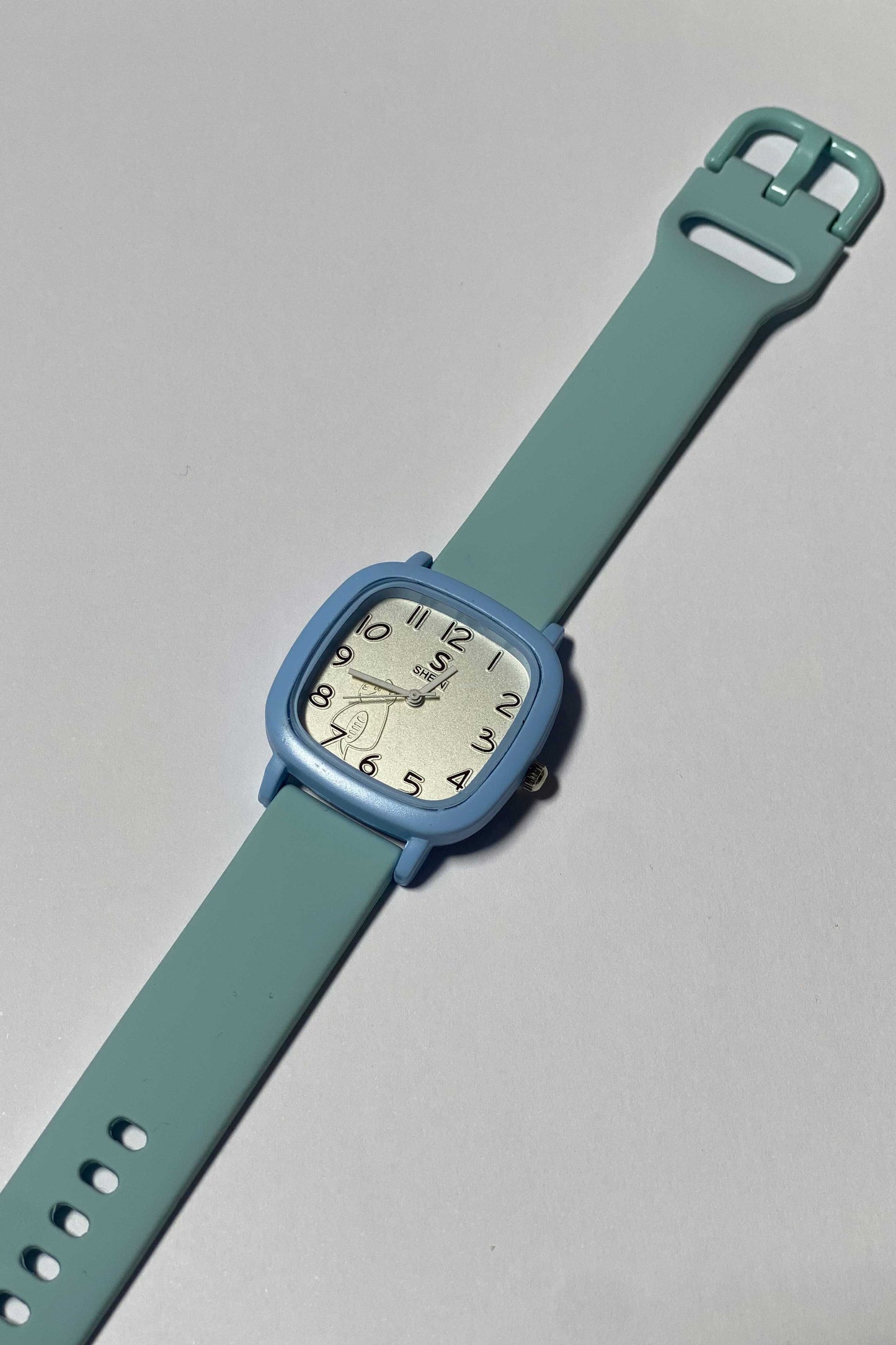 Minimalist Dusty Blue Square Watch