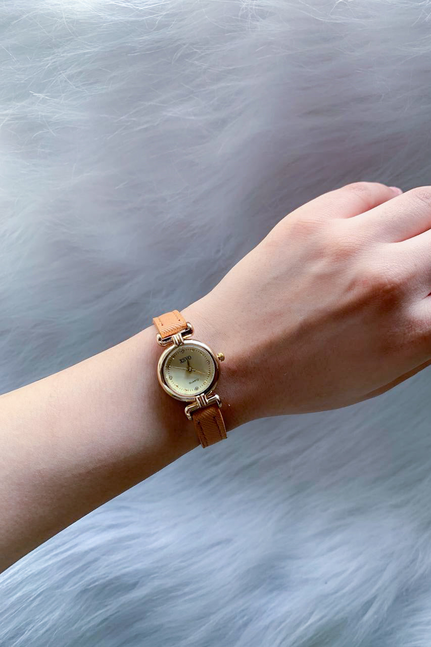 Vintage-Inspired Petite Gold-Tone Watch