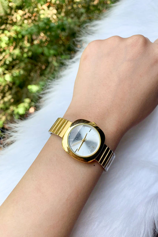 Modern Gold & Silver Geometric Watch