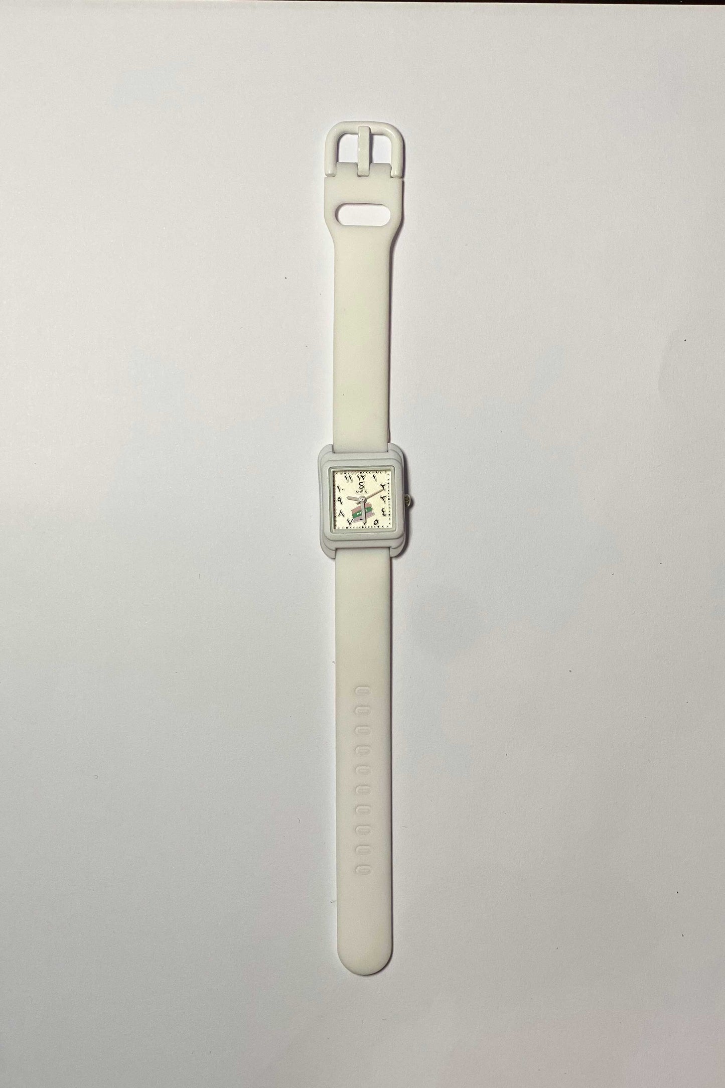 Off-White & Gold Watch with Eastern Arabic Numerals