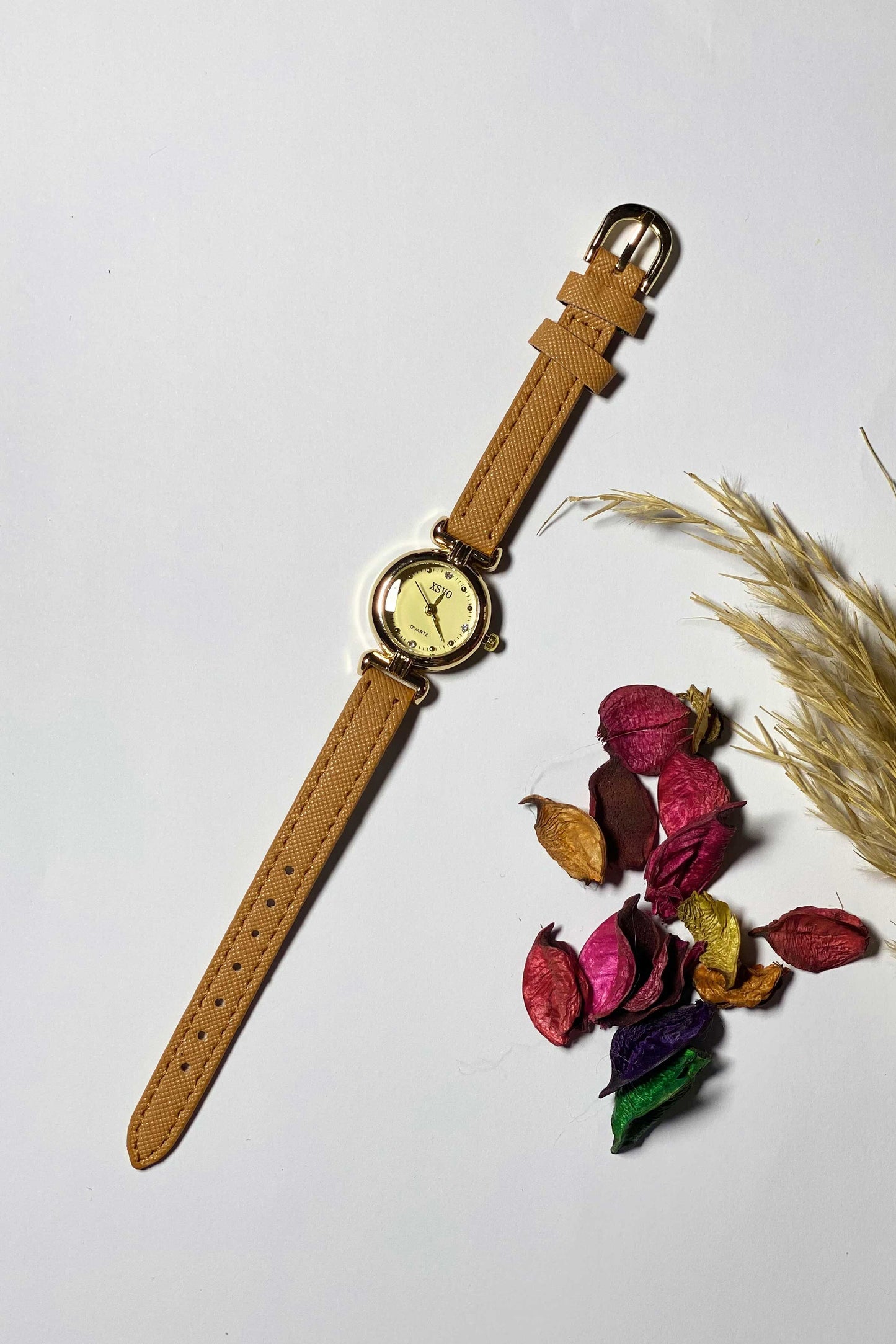 Vintage-Inspired Petite Gold-Tone Watch
